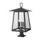 Z-Lite Rainer 5 Light Outdoor Pier Mounted Fixture, 15.5in. W x 29.5in. H, Black 5015PHXLR-533PM-BK - alternate 1